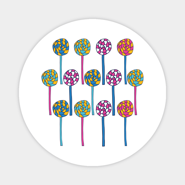 Cute Colorful Lollipop Magnet by SWON Design